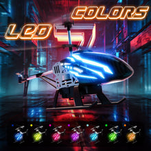 Load image into Gallery viewer, DEERC DE23 Remote Control Helicopter, RC Helicopters with 7 Colors Light, 2 Modular Battery for 24 Min Play, Altitude Hold, One Key take Off/Landing, 2.4GHz Aircraft Indoor Flying Toy for Boys Girls
