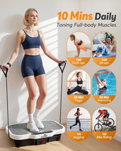 Load image into Gallery viewer, Zoomsnail Vibration Plate Exercise Machine, 8000 Vibrations/min Adjustable Fitness Platform, 400 Lbs Capacity Whole Body Workout Extra Large Size Platform with Bluetooth for Weight Loss, Women &amp; Men
