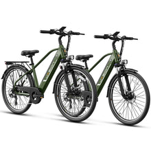 Load image into Gallery viewer, Jasion Roamer Electric Bike for Adults,1200W Peak Motor,28 mph Max Speed,528WH Removable Battery Ebike, Green
