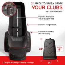 Load image into Gallery viewer, RIVOX Hard Top Golf Travel Bag for Airlines
