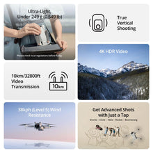 Load image into Gallery viewer, DJI Mini 3 (DJI RC), Lightweight 3x Mechanical Gimbal Drones with Camera for Adults

