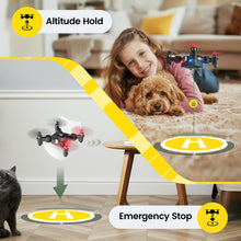 Load image into Gallery viewer, Foldable Mini Nano RC Drone for Kids Gift Portable Pocket Quadcopter with Altitude Hold 3D Flips and Headless Mode Easy to Fly for Beginners
