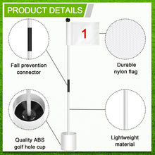 Load image into Gallery viewer, 10 Set Golf Flagsticks Putting Green Flags for Yard, Normal, Mixed
