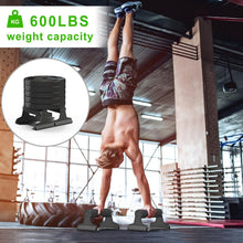 Load image into Gallery viewer, SELEWARE Push Up Bars, Heavy-Duty Steel Pushup Stands with NBR Rubber Covered Wood Handles, Non-Slip Lion Design Base Parallettes Bars for Push Ups, Calisthenics, Handstand &amp; Strength Training
