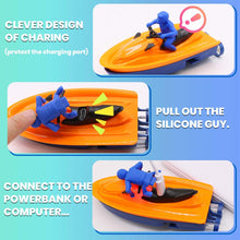 Load image into Gallery viewer, Remote Control Boat for Kids with Inflatable Bumper Rechargeable Battery USB Charge rc Boat for Pool Kids 8-12 Years
