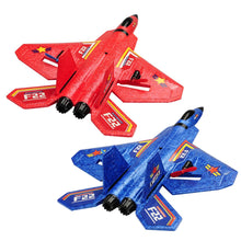 Load image into Gallery viewer, Remote Control Plane F-22 Raptor, 2.4Ghz Rc Airplane with Smart Gyro/LED Lights/3 Rechargeable Batteries, Jet Fighter Toy (Red)
