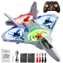 Load image into Gallery viewer, RC Plane Jet Drone with One Key Take Off-Landing, Headless Mode, 360° Flip for Kids Boys
