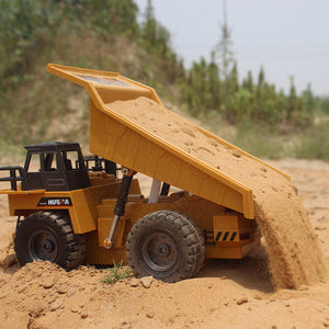Remote Control Dump Truck 2.4Ghz 4WD RC Truck 6 Channel Mine Construction Vehicle Toy Machine Model