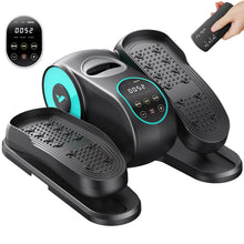 Load image into Gallery viewer, MERACH Under Desk Elliptical Machine, Leg Exerciser While Sitting for Seniors with Remote Control &amp; 12-Speeds, Quiet Portable Electric Seated Pedal Exerciser Machine for Home Office (Blue)
