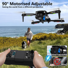 Load image into Gallery viewer, Drone with Camera 4K, Drones for Adults Level 3 Wind Resistance Optical Flow Positioning Brushless Motor 90° Electrically Adjustable Foldable RC
