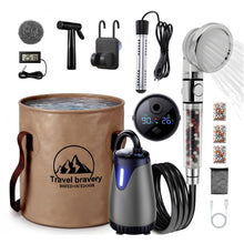 Load image into Gallery viewer, BSEED Portable Shower for Camping with Immersion Water Heater, 8000mAh Rechargeable Camping Shower with Large Capacity Foldable Bucket, Outdoor Shower for Hiking RV, Travel, Pet Bath, Car Washing
