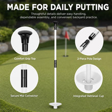 Load image into Gallery viewer, GEAVOUED 3FT Golf Flagstick for Backyard Practice Putting Green, Detachable Flag Pole with Ball Retrieval Base, Ideal for Golf Cup, Driving Range &amp; Country Club (3FT-WHITE-3PACK)
