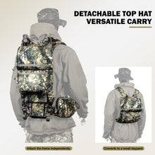 Load image into Gallery viewer, MOXULE Pro 3600 Camo Frame Backpack - Meat Hauler Pack with Rain Cover for Outdoor
