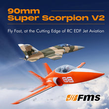 Load image into Gallery viewer, RC Airplane Jet Rc Planes for Adults Rc Jet Plane EDF Jet 90mm Super Scorpion V2 Orange (No Radio, Battery, Charger)
