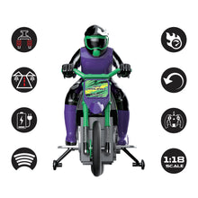 Load image into Gallery viewer, Radio Road Motorcycle, up to 12km/h, perfect balance, light effects, crazy skids, fast acceleration
