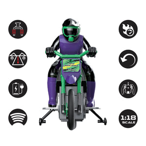Radio Road Motorcycle, up to 12km/h, perfect balance, light effects, crazy skids, fast acceleration