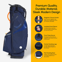Load image into Gallery viewer, 5-Way Linkslite Waterproof Lightweight Golf Stand Bag (Atlantic Dawn)
