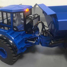 Load image into Gallery viewer, 1/14 RC Articulated Truck Metal Hydraulic Lifting Dumper Tipper RTR Model Flysky i6S Radio Controller Construction Vehicle Model(Blue)
