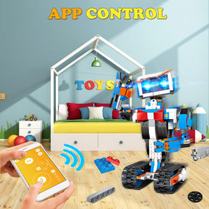 Robot Building Toys for Boys, STEM Projects for Kids Ages 8-12, Remote & APP Controlled Engineering Learning Educational (635 Pieces)