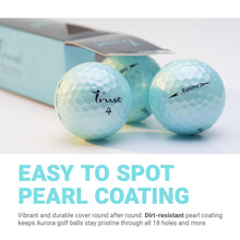 Load image into Gallery viewer, Trust Golf Ball, Aurora ICY Blue, Soft, Distance, Straight Flight, and Easy to Spot, Crystal Urethane Covered, 3-Piece (ICY Blue, 12 Balls)
