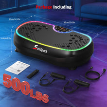 Load image into Gallery viewer, 3D Plus Vibration Plate Exercise Machine, Full Body Vibrating Platform for Strength Toning &amp; Fat Loss with 199 Adjustable Speeds, Atmosphere Lights, Shaker Workout Equipment for Women Men Home Gym
