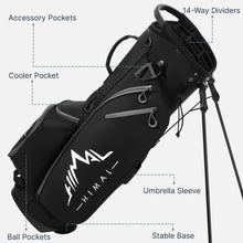 Load image into Gallery viewer, GoHimal Lightweight 14-Way Golf Stand Bag for Men &amp; Women Black
