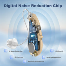 Load image into Gallery viewer, Flaygo Hearing Aids for Seniors,Hearing Aids for People with Hearing Loss, Sound Quality Restoration, Intelligent Noise Reduction, Standby 80h, One-Button Operation, Comfortable Wearing,Beige
