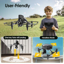 Load image into Gallery viewer, Mini Drone for Beginners Adults Small RC Drone HD FPV Quadcopter with Optical Flow Positioning, 3 Batteries, 3D Flip, One Key Start
