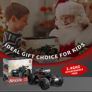 Remote Control Car, 2.4GHz 20-25KM/H Variable Speed Turbo 2-Speed Acceleration High Speed RC Car, 1:16 Off-Road Monster Truck
