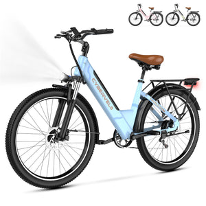 Cybervelo 1000 Peak Electric Bike for Adults,up 80 Miles Removable Battery Ebike, 26" Electric E Bike with 7-Speed