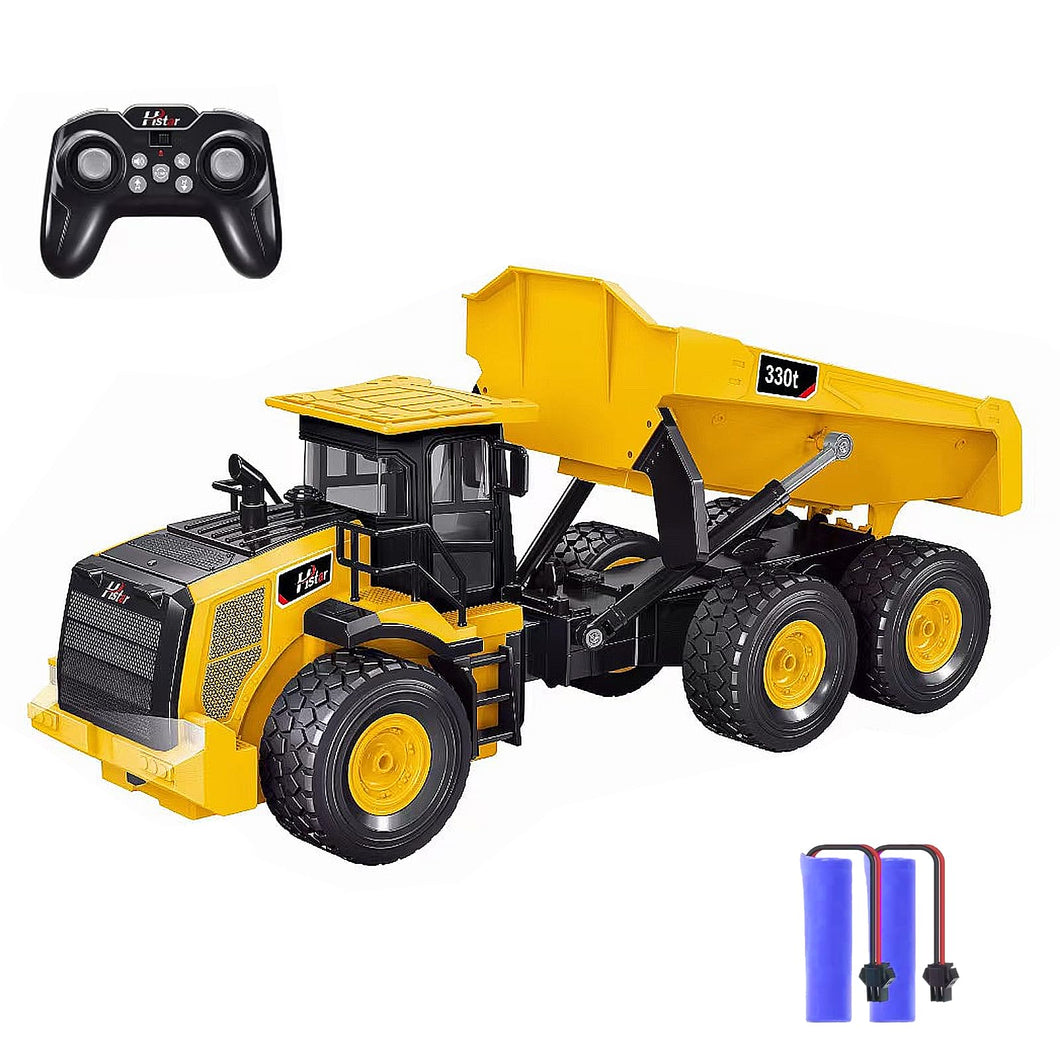 RC Dump Truck, Remote Control Dump Truck 11 Channel with Lights/Sounds/2 Batteries