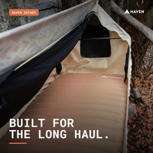Load image into Gallery viewer, Haven Safari Lay-Flat Hammock Tent (Southwest) – Heavy-Duty Canvas Hammock Tent with Insulated Pad – Ultimate Camping Hammock for Comfort (Incl. Rainfly &amp; Bug Net)
