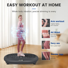 Load image into Gallery viewer, EILISON FitMaxx 3D XL Vibration Plate Exercise Machine - Whole Body Workout Vibration Platform w/Loop Bands - Lymphatic Drainage Machine for Weight Loss, Shaping, Recovery (Fitmaxx Black)
