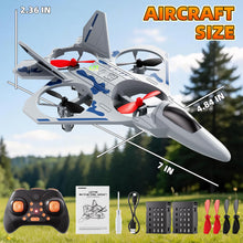 Load image into Gallery viewer, RC Plane Jet Drone with One Key Take Off-Landing, Headless Mode, 360° Flip for Kids Boys
