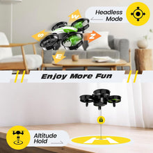 Load image into Gallery viewer, Holy Stone Mini Drone for Kids and Beginners, Indoor Outdoor Quadcopter Plane for Boys Girls with Auto Hover, 3D Flips, 3 Batteries, Headless Mode, Great Easter Gift Toy for Boys and Girls, HS210 Green
