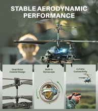 Load image into Gallery viewer, RC Helicopters, S51H Remote Control Helicopter 2.4GHz Military Army Toys for Boys Girls Kids with Altitude Hold

