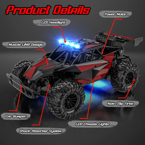 Remote Control Car, 2.4GHz High Speed 33KM/H RC Cars Toys, 1:12 Monster RC Truck Off Road with LED Headlight