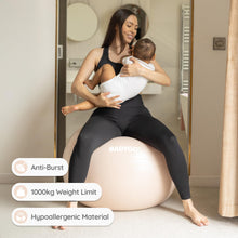 Load image into Gallery viewer, BABYGO Birthing Ball - Pregnancy Yoga Labor &amp; Exercise Ball &amp; Book Set Trimester Targeting-(Nude, 65cm)
