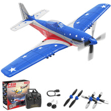 Load image into Gallery viewer, Ready to Fly Aerobatic Aircraft, Easy Control for Beginners, P51 Mustang RC Airplane for Adults Blue-Red
