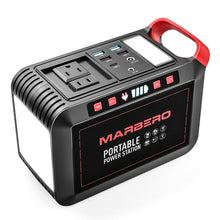 Load image into Gallery viewer, MARBERO 200W Portable Power Station 148Wh Camping Solar Generator Laptop Power Bank with AC Outlet 110V, DC, USB QC3.0, LED Flashlights for CPAP Home Outdoor Trip Emergency Backup
