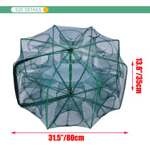 Load image into Gallery viewer, EASY BIG Foldable Bait Trap Fishing Net - Hand Cast Cage for Catching Fish Shrimp Crab Crawfish
