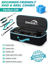 Load image into Gallery viewer, Jenseits 7Ft Telescopic Spinning Fishing Pole and Reel Combo with Tools
