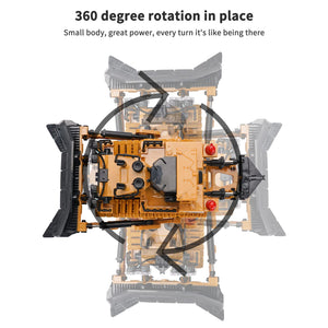 RC Bulldozer, 1:24 Scale Remote Control Bulldozer, 2.4GHz 9 Channel RC Construction Truck, Engineering Vehicles Educational Toys