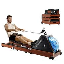 Load image into Gallery viewer, KINGSMITH Water Rowing Machines for Home - Red Oak

