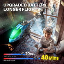 Load image into Gallery viewer, Remote Control Helicopter, RC Plane with 40 Mins Flight Time(2 Batteries), Auto Obstacle Avoidance and Altitude Hold, Birthday Gifts
