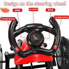 Load image into Gallery viewer, 12V 4 MPH Electric Go Kart, Drifting Car Ride on Toy Outdoor Indoor for Kids 3-12, Carrying Weight 80kg,Yellow
