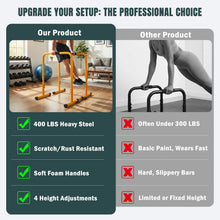 Load image into Gallery viewer, OLIXIS Dip Bar, Adjustable Heavy Duty Dip Bar Station - Yellow
