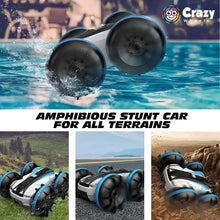 Load image into Gallery viewer, Crazy Wheels Amphibious RC Car – 4WD Remote Control Stunt Car | 360° Flips, Waterproof
