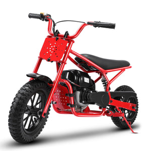 37.7cc Dirt Bike for Adults & Kids, Mini Bike Gas Powered Off Road Trail Up to 15.5Mph Red