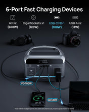 Load image into Gallery viewer, Daran Portable Power Station 600W with 80W Solar Panel
